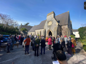Good Friday 2023 local churches' Walk of Witness arrives at Furrough Cross